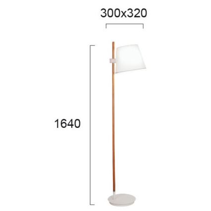 Stojací lampa VIANA 1xE27/60W/230V bílá/hnědá