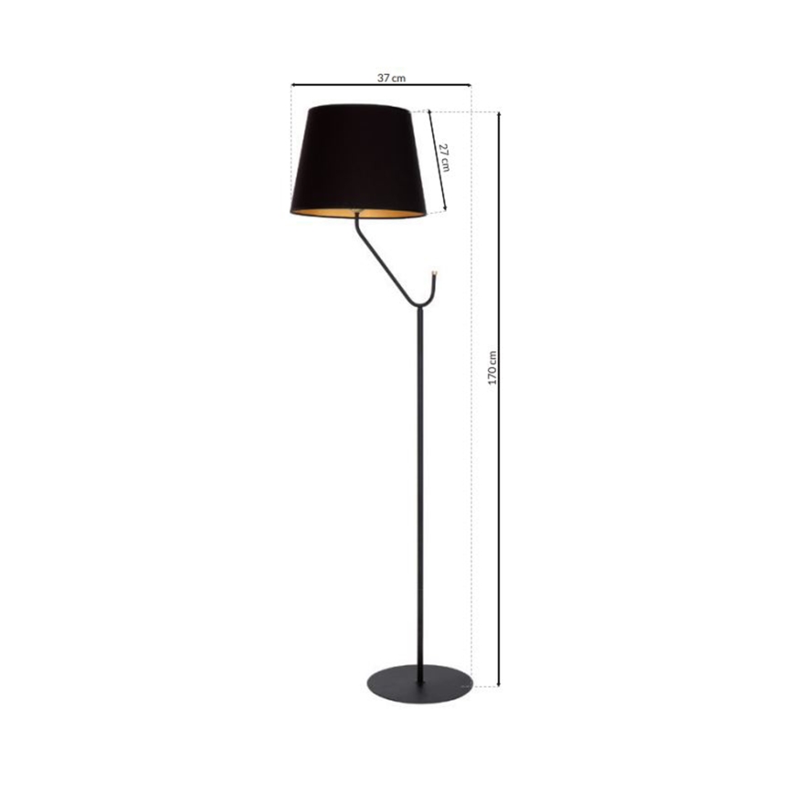 Stojací lampa VICTORIA 1xE27/60W/230V černá