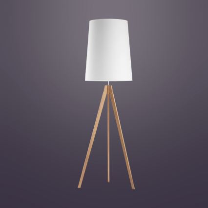Stojací lampa WALZ 1xE27/25W/230V bílá/dřevo