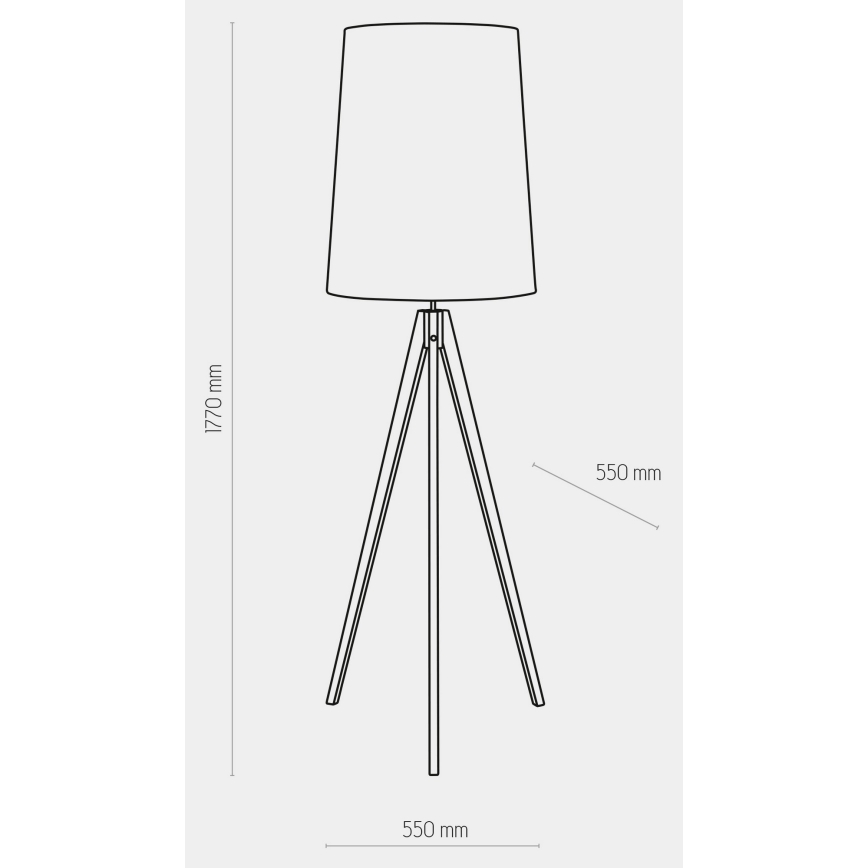Stojací lampa WALZ 1xE27/25W/230V bílá/dřevo
