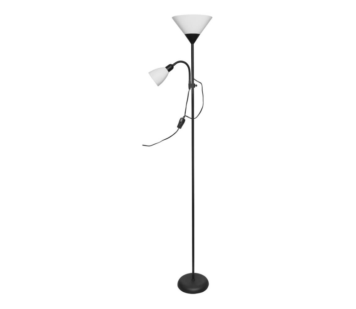 light Stojací lampa WENDY 1xE27/100W/230V + 1xE14/40W černá 3070FLCN/BL