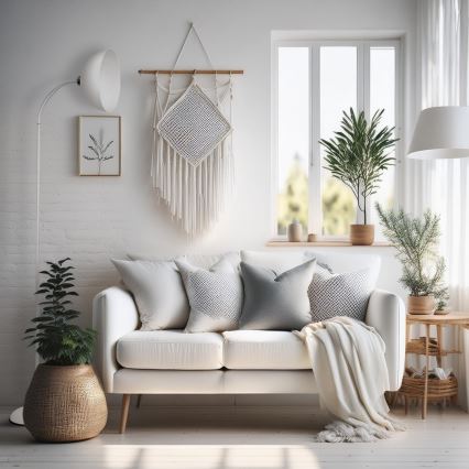 Stojací lampa ZACK 1xE27/15W/230V bílá