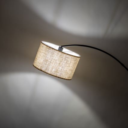 Stojací lampa ZENITH 1xE27/15W/230V černá/béžová