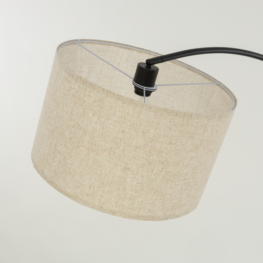 Stojací lampa ZENITH 1xE27/15W/230V černá/béžová