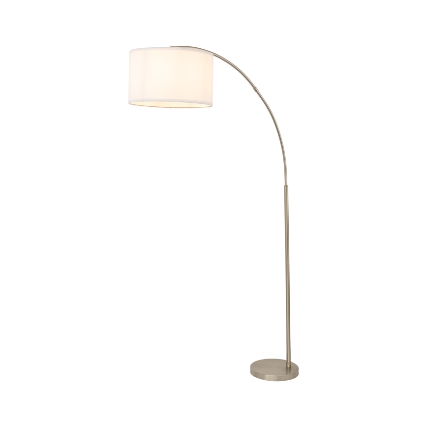 Stojací lampa ZENITH 1xE27/15W/230V matný chrom/bílá