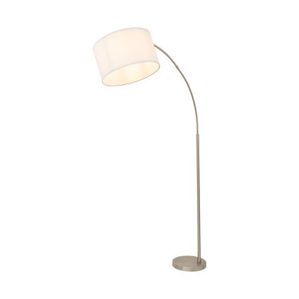 Stojací lampa ZENITH 1xE27/15W/230V matný chrom/bílá