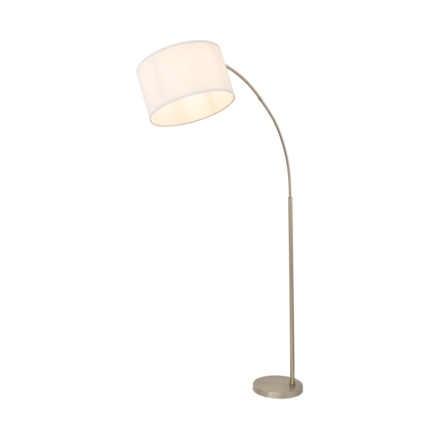 Stojací lampa ZENITH 1xE27/15W/230V matný chrom/bílá