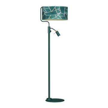 Stojací lampa ZIGGY 1xE27/40W/230V + 1xGU10/MR11/7W zelená/zlatá