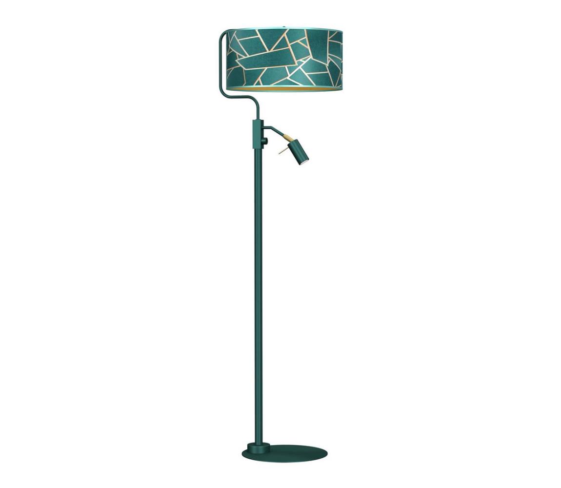 Milagro Stojací lampa ZIGGY 1xE27/40W/230V + 1xGU10/MR11/7W zelená/zlatá MI1574