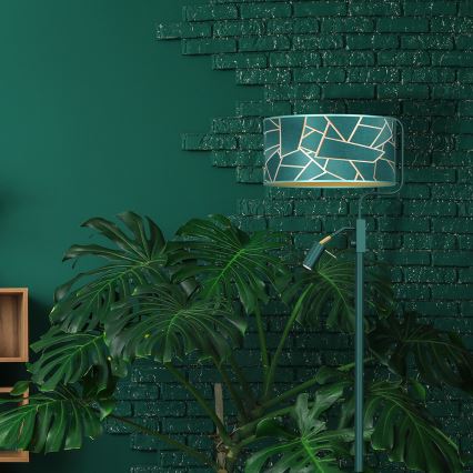 Stojací lampa ZIGGY 1xE27/40W/230V + 1xGU10/MR11/7W zelená/zlatá