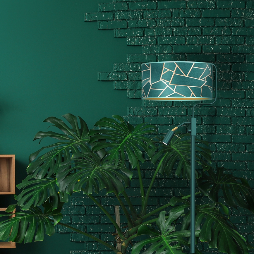 Stojací lampa ZIGGY 1xE27/40W/230V + 1xGU10/MR11/7W zelená/zlatá