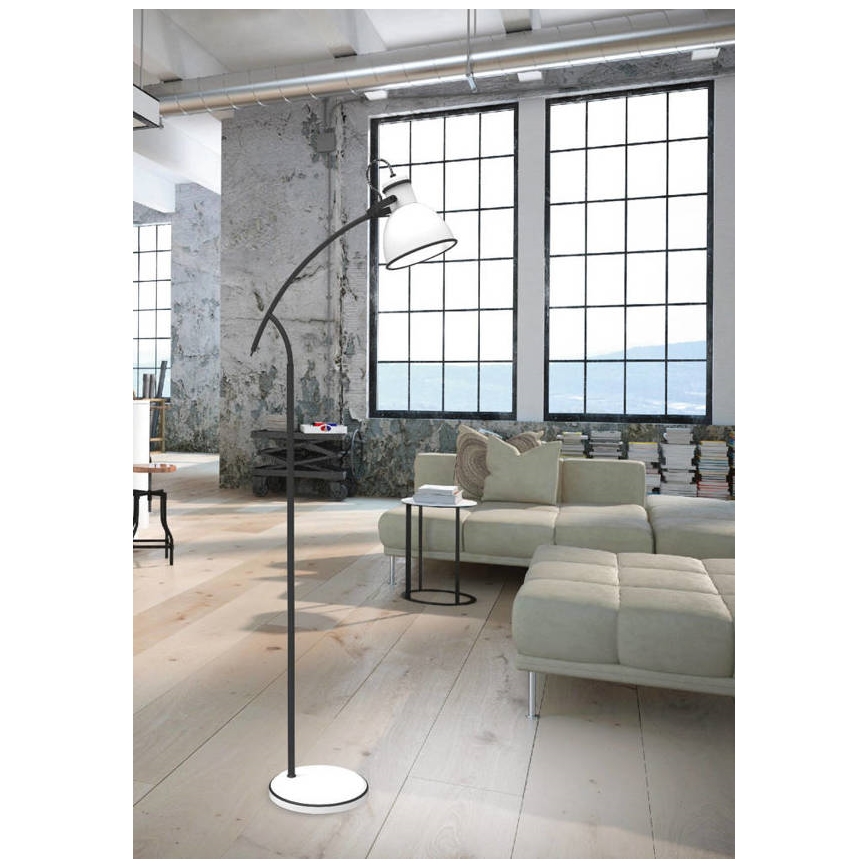 Stojací lampa ZUMBA 1xE27/40W/230V bílá/černá