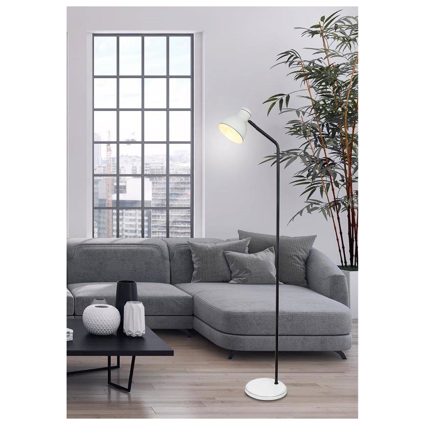 Stojací lampa ZUMBA 1xE27/40W/230V bílá/černá