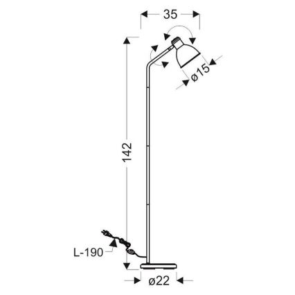 Stojací lampa ZUMBA 1xE27/40W/230V bílá/černá