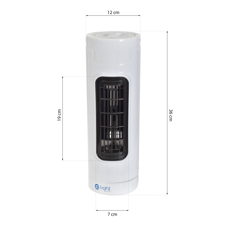 Stojací ventilátor TOWER 30W/230V bílá