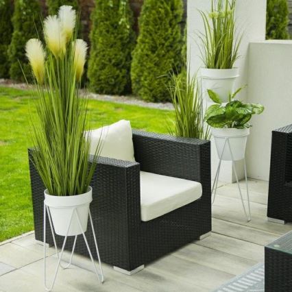 Stojan na květináč LOFT 50x30 cm bílá