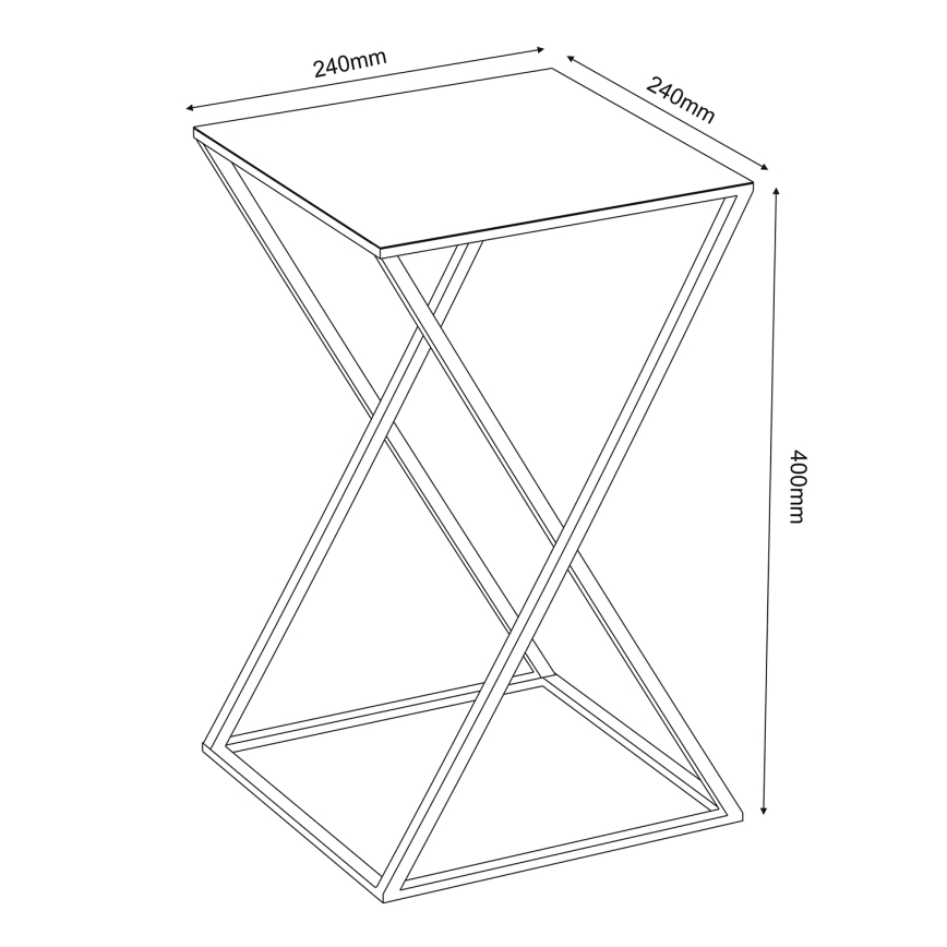 Stojan na květiny 40x24 cm černá