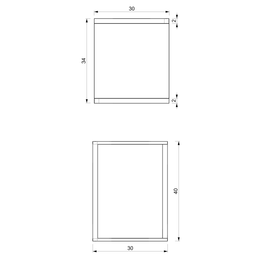 Stojan na květiny 40x30x34 cm černá