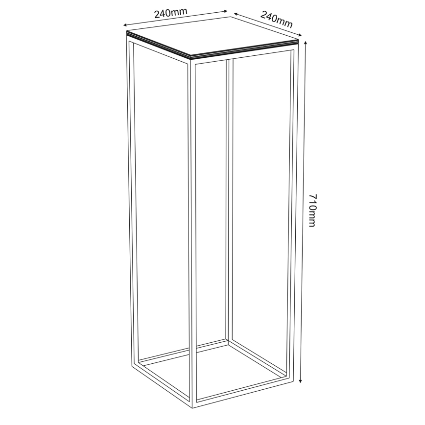 Stojan na květiny 70x24 cm bílá