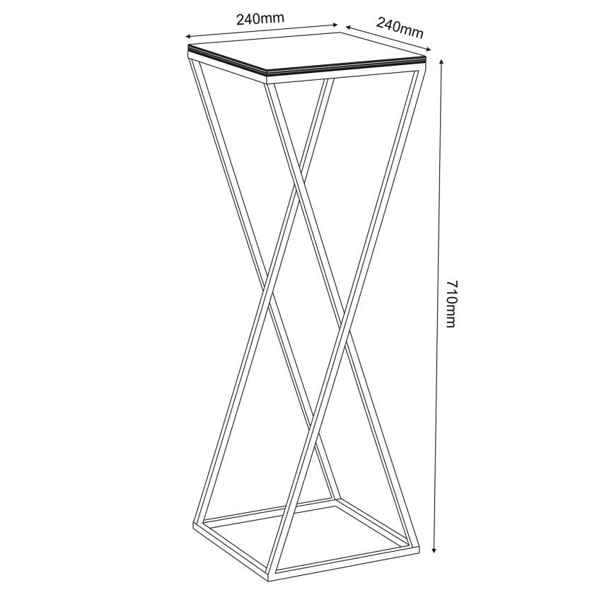 Stojan na květiny 70x24 cm bílá