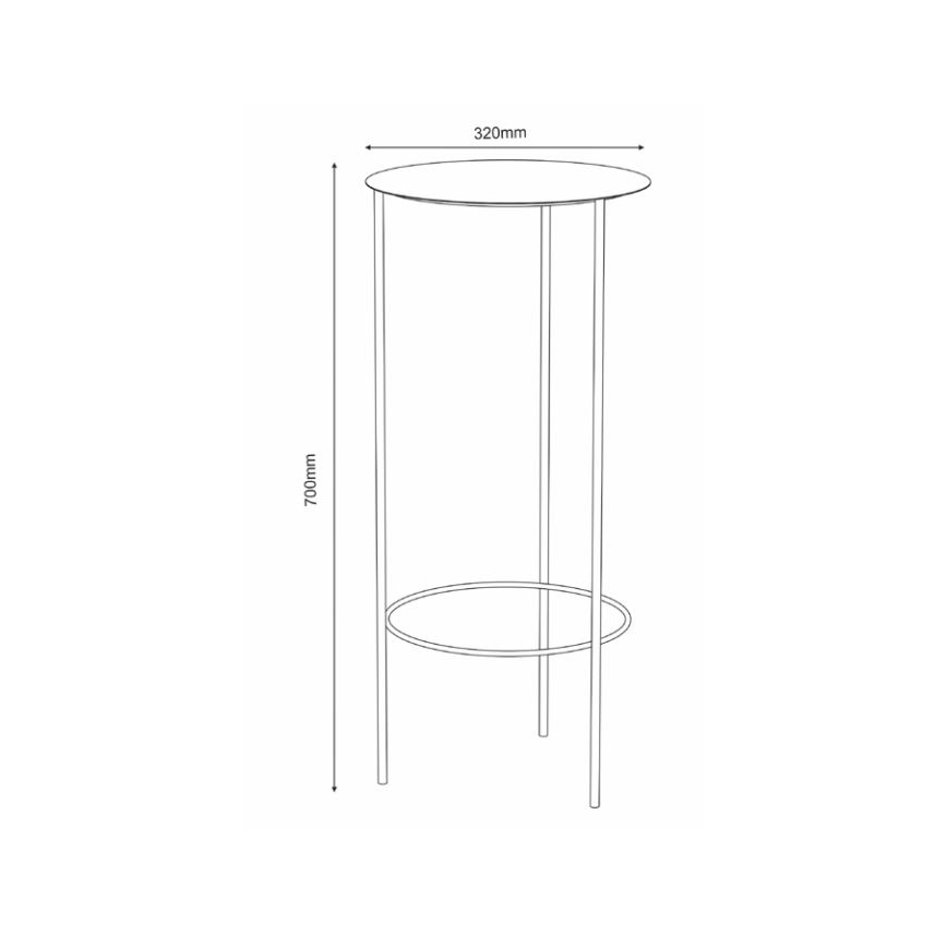 Stojan na květiny 70x32 cm černá