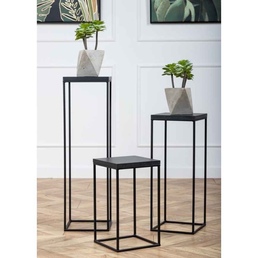 Stojan na květiny BASICLOFT 60x24 černá