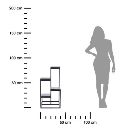 Stojan na květiny KASKADA 79x40 černá