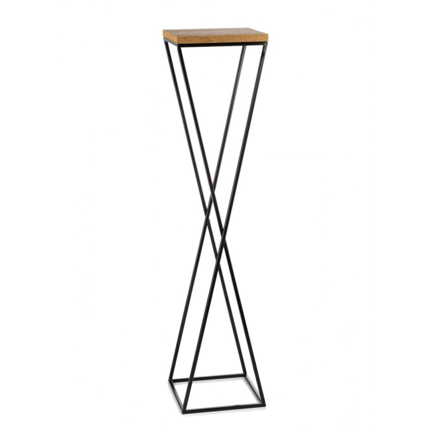 Stojan na květiny LOFT 100x24 cm černá/hnědá
