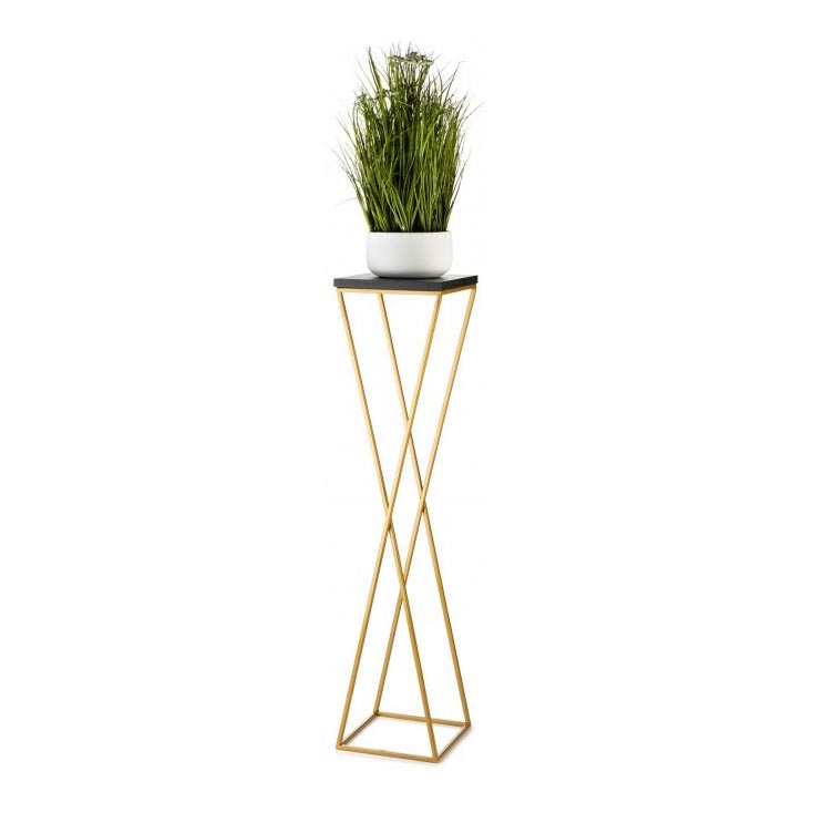 Stojan na květiny LOFT 100x24 cm zlatá/černá