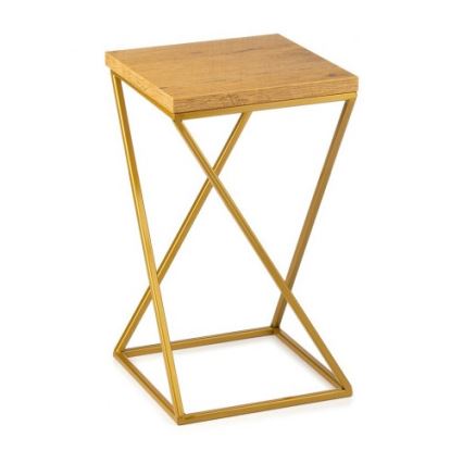 Stojan na květiny LOFT 40x24 cm zlatá/hnědá