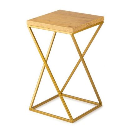 Stojan na květiny LOFT 40x24 cm zlatá/hnědá