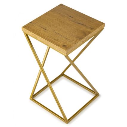 Stojan na květiny LOFT 40x24 cm zlatá/hnědá