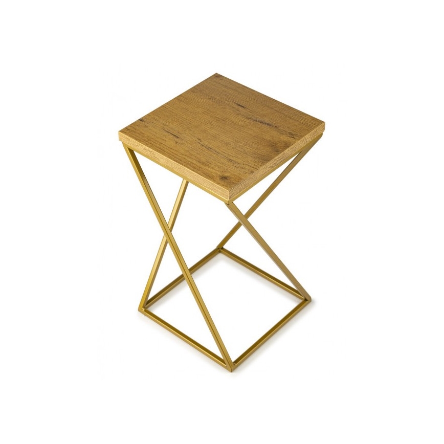 Stojan na květiny LOFT 40x24 cm zlatá/hnědá