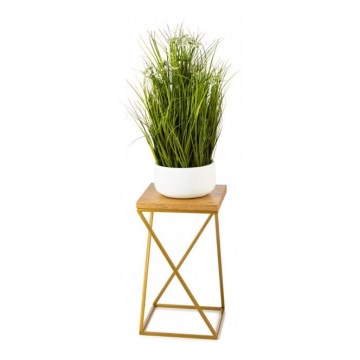 Stojan na květiny LOFT 40x24 cm zlatá/hnědá