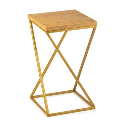 Stojan na květiny LOFT 40x24 cm zlatá/hnědá