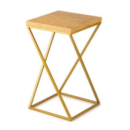 Stojan na květiny LOFT 40x24 cm zlatá/hnědá