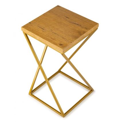 Stojan na květiny LOFT 40x24 cm zlatá/hnědá