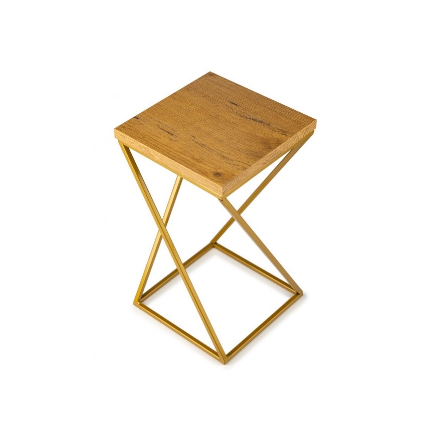 Stojan na květiny LOFT 40x24 cm zlatá/hnědá