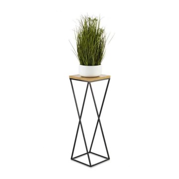 Stojan na květiny LOFT 70x24 cm černá/hnědá