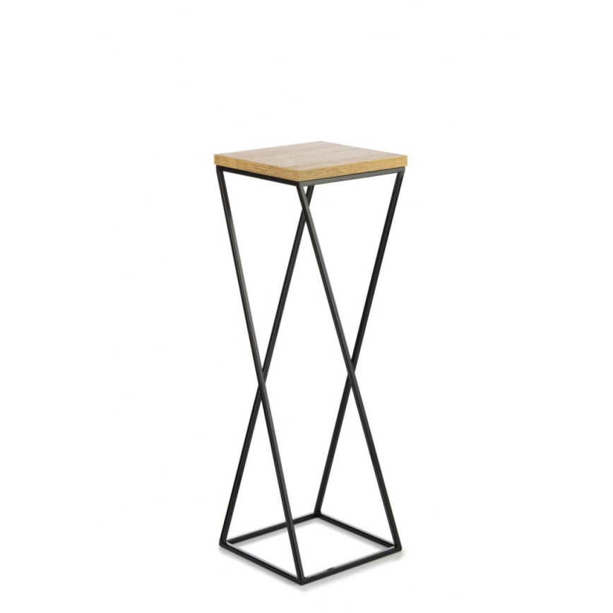 Stojan na květiny LOFT 70x24 cm černá/hnědá