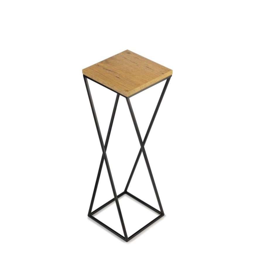 Stojan na květiny LOFT 70x24 cm černá/hnědá