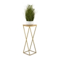 Stojan na květiny LOFT 70x24 cm zlatá/hnědá