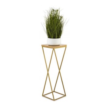 Stojan na květiny LOFT 70x24 cm zlatá/hnědá