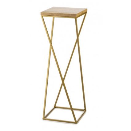 Stojan na květiny LOFT 70x24 cm zlatá/hnědá