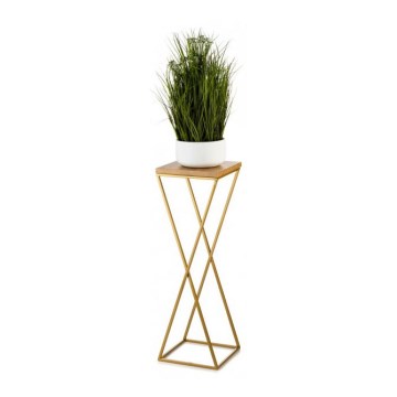 Stojan na květiny LOFT 70x24 cm zlatá/hnědá