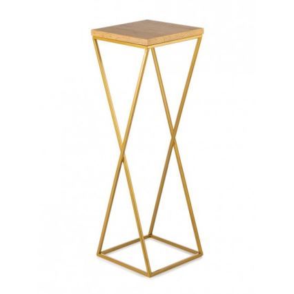 Stojan na květiny LOFT 70x24 cm zlatá/hnědá