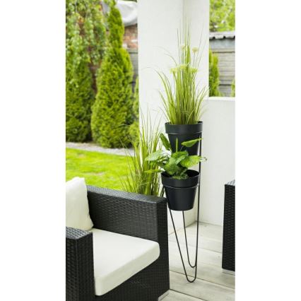 Stojan na květiny LOFT 95x45 cm černá