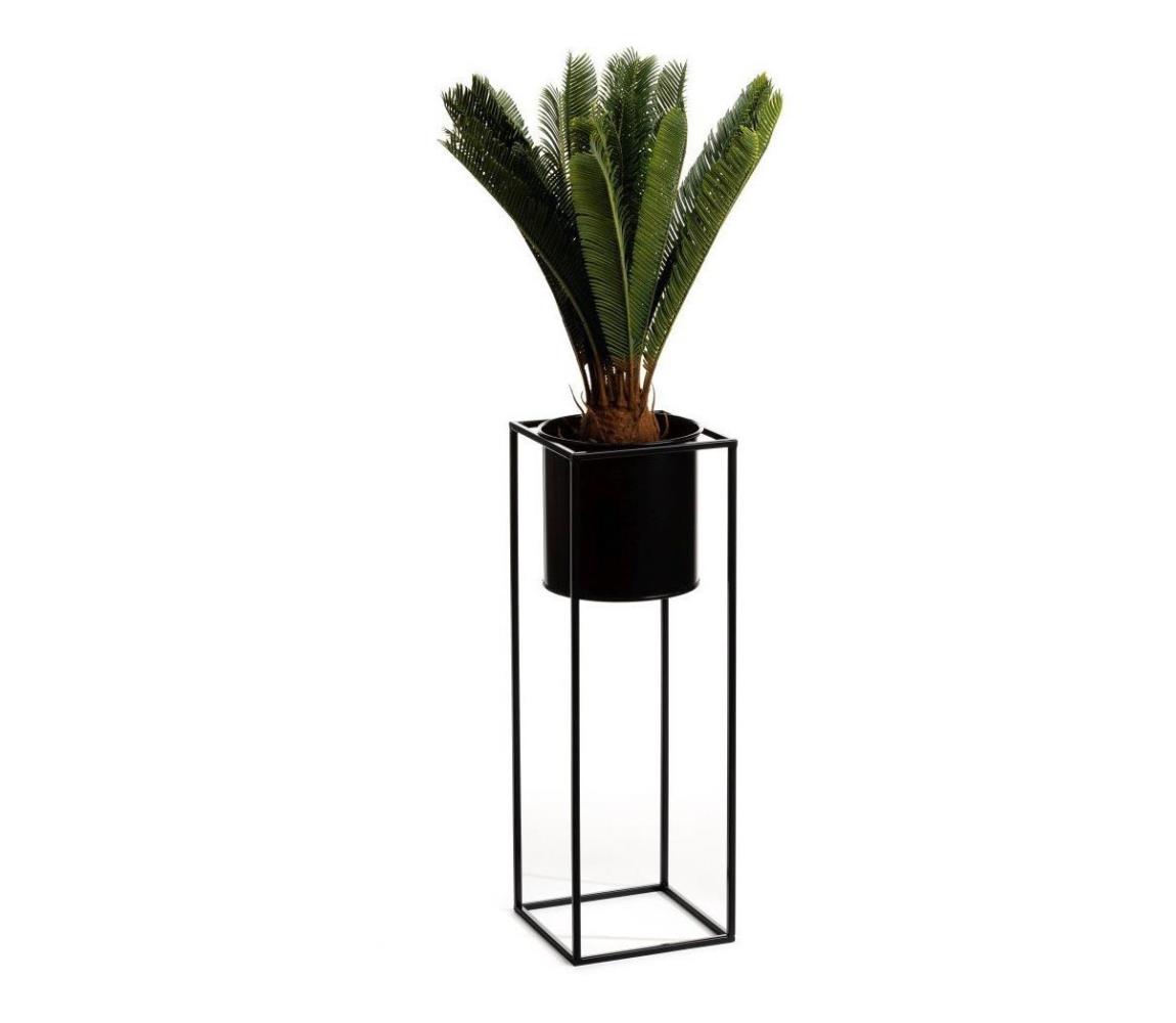  HowHomely Stojan na květiny RING 70x23 cm černá DD0176