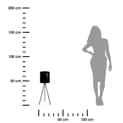 Stojan na květiny TRIPOD 65x25 cm černá