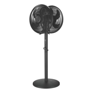 Stojanový ventilátor 120W/230V 2x pr. 40 cm černá + dálkové ovládání